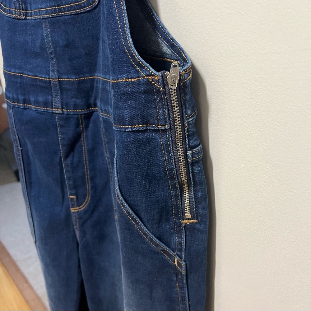 J Crew Factory Skinny Jean Overalls Woman's Size Large New - Picture 7 of 12